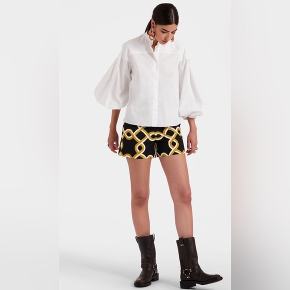 LA DoubleJ Solid White in Crisp Popeline Shirt size M - Picture 4 of 9